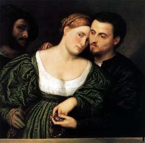 The Venetian Lovers — Paris Bordone, Mannerist Complexity