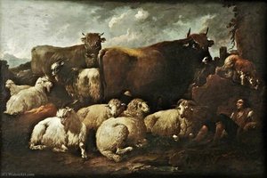 Cattle And Sheep — Philipp Peter Roos
