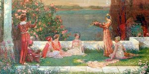In The Garden By The Sea — Albert Herter