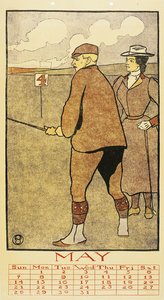 'may (golf Calendar)', (45 X 24 Cm) (1899) — Edward Penfield