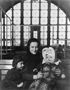 A Russian Family Group at Ellis Island