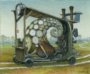 Alarm Clock Wandering Seller — Jacek Yerka