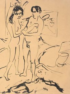 The Couple — Ernst Ludwig Kirchner, Expressionism