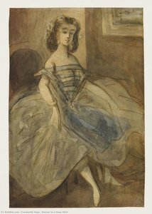 Dancer In A Hoop Skirt — Constantin Guys, Realism