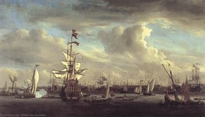 The ''gouden Leeuw'' Before Amsterdam — Willem Van De Velde The Elder