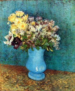 Vase With Flieder, Margerites Und Anemones — Vincent Willem Van Gogh