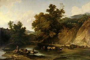 The River Wye At Tintern Abbey — Philip James De Loutherbourg, Romanticism