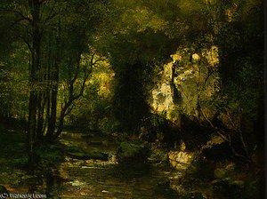 The Stream (le Ruisseau Du Puits-noir_ Vallée De L(2 — Gustave Courbet