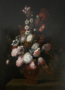 An Earthernware Vase of Flowers