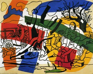 The Outing In The Country — Fernand Léger, Tubism