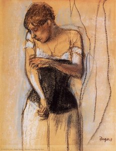 Woman Touching Her Arm — Edgar Degas, Impressionist Art