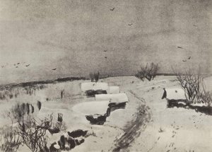 Small Village Under The Snow — Isaak Ilyich Levitan