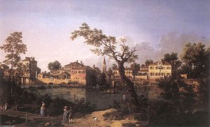 View Of A River, Perhaps In Padua — Canaletto