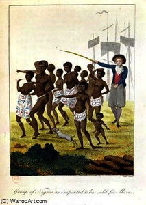 Group Of Negroes Imported To Be Sold For Slaves In From 'narrative Of A Five Years' Expedition — John Gabriel Stedman
