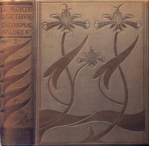 Front Cover And Spine Of Le Morte Darthur — Aubrey Vincent Beardsley
