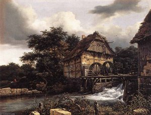 Two Water Mills And Open Sluice — Jacob Isaackszoon Van Ruisdael