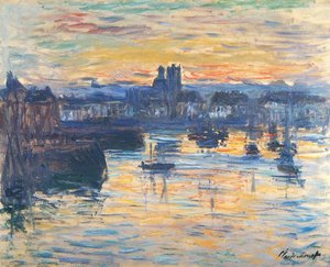 Port Of Dieppe, Evening — Claude Monet, Impressionism