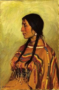 Blackfoot Indian Girl, (painting) — Joseph Henry Sharp