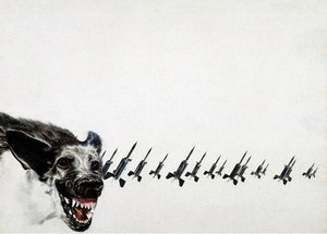 Guard dog on a missile