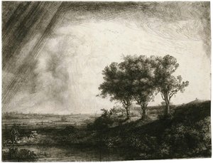 The Three Trees — Rembrandt Van Rijn, Baroque
