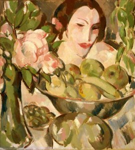 Woman With Fruit At The Dinner Table — John Duncan Fergusson
