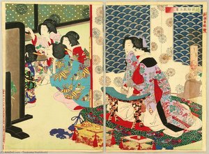Drinking Party At Kioshida Palace — Tsukioka Yoshitoshi