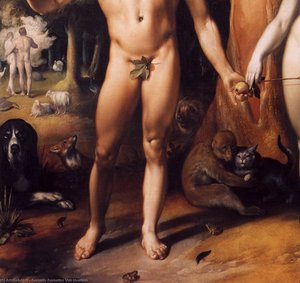 The Fall Of Man (detail) — Cornelis Cornelisz Van Haarlem