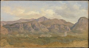 View Of Monte Sant'angelo From The Villa Auriemma Near Sorrento (1832) — August Lucas
