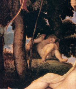 Venus And Adonis (detail) — Titian