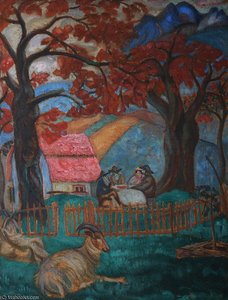 Village In Norway — Boris Dmitrievich Grigoriev