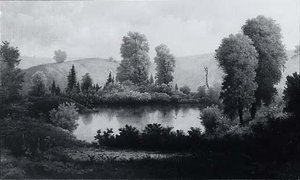 Cusick Pond, (painting) — William Woodruff Gibbs