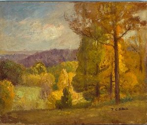Wooded Hills In Autumn — Theodore Clement Steele