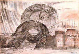 La Ciudad De Dite Y El Ángel Atravesando La Laguna Estigia — William Blake