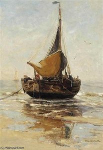 A Bomschuit On The Beach — Gerhard Arij Ludwig Morgenstje Munthe