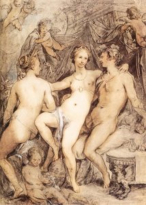 Venus Between Ceres And Bacchus — Hendrik Goltzius, Baroque