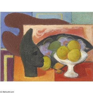 Benin Head, Fan And Fruit — Mark Gertler