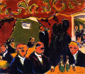 Wine Bar (also Known As Wine Tavern) — Ernst Ludwig Kirchner, German Expressionism