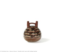 Double Neck Vase With Bridge Handle — Nazca Culture