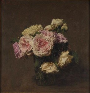 Roses Dans Un Vase De Cristal — Henri Fantin-latour