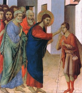Healing The Man Born Blind (fragment) — Duccio Di Buoninsegna, Early Italian Renaissance