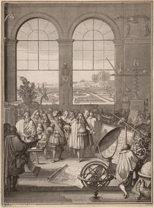 Louis Xiv Visiting The Royal Academy Of Sciences — Sébastien I Le Clerc