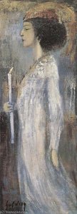 Woman With Candle — Gulacsy Lajos Kalman