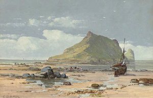 Kelp gathering at low tide