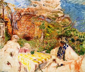Women And Child At Clos Cézanne — Jean-édouard Vuillard