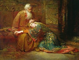 Cordelia Comforting Her Father — George William Joy