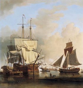 Shipping on the Thames off Rotherhithe