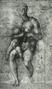 Study For A Holy Family With The Infant St John — Michelangelo Buonarroti, Renaissance