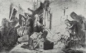 Dividing The Inheritance In A Monastery (death Of A Monk) — Vasily Grigoryevich Perov