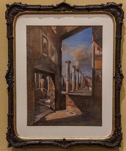 Casa Dei Capitelli Colorati At Pompei — Giacinto Gigante, Neapolitan Landscape Painting