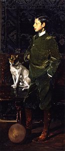 Juaquín Sorolla Garcia And His Dog — Joaquín Sorolla Y Bastida, Impressionism